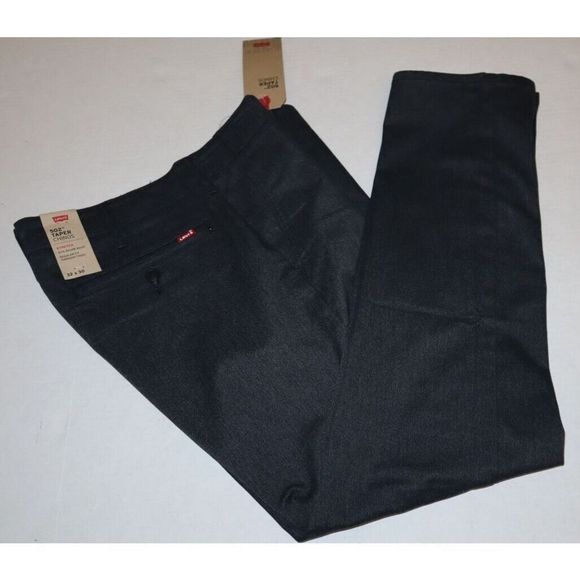 Levi's 329410028 Men's Sz 32x30 Dark Gray 502 Taper Chinos Fit Stretch Pants - Picture 3 of 5